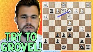 "Try to grovel!" | Magnus Carlsen vs. chess24 user GM ChessWarrior04