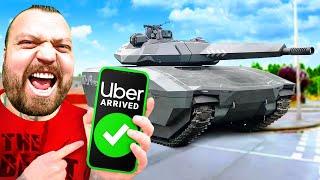 UBER DRIVER IN A TANK PRANK!!! - Eddie Hall