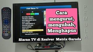 Cara mengubah dan menghapus siaran TV di resiver matrix garuda