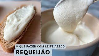 2 ingredientes: Requeijão com leite que azedou na geladeira! Desperdício zero