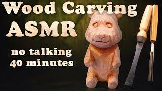 ASMR Wood Carving: Scraping, Chipping, Sanding - No Talking