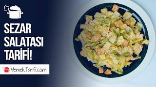 MUHTEŞEM SOSU İLE SEZAR SALATA TARİFİ! #kolay #sağlıklı #lezzet #sezar #salata