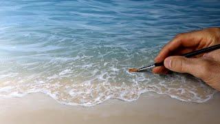 How to paint water - realistic wave painting tutorial