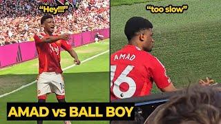 Moment Amad Diallo trying to HURRY UP the ball boy as the game with being 1-0 down, look his passion