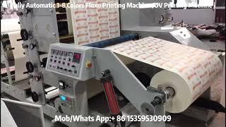 CE Automatic Flexo Printing Machine LED UV Printing Machine  Flexographic Printer UV Printer