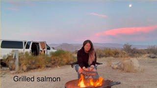 Living in my van | Desert camping | Campfire cooking & diy body butter #vanlife #solo #travel #vlog