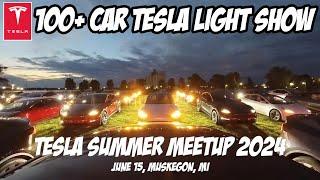 Tesla Summer Meeting Light Show | Muskegon, MI 2024