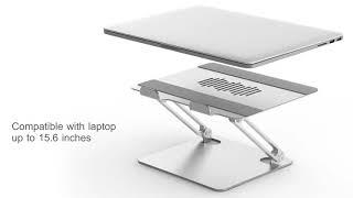 AWAVO Laptop Stand, Ergonomic Aluminum Computer Stand for Desk