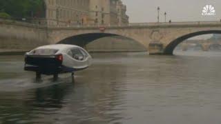 Watch 'flying' water taxis being tested in Paris