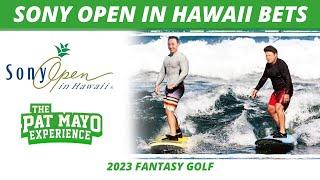 2023 Sony Open Picks, Bets, One and Done | 2023 Fantasy Golf Picks | Tournament of Champions Recap