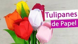  Tulipán de papel fácil y bonito – Flores de papel fáciles de hacer