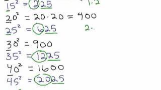 Square numbers ending in 5