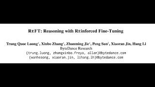 REFT: Reasoning with REinforced Fine-Tuning