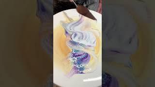 Catch The Wave Swipe - Blooms Technique | Acrylic Paint Pouring | Fluid Art #shorts