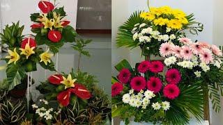 Most beautiful adorable modern Church fresh flower decoration ideas