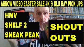 Arrow Video Easter Sale 4K & Blu Ray pick ups from HMV. Plus sneak peek at Shelf 2 so far