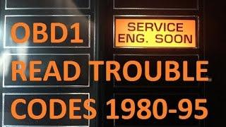 How To Read A Check Engine Light Trouble Codes OBD1 WITHOUT A SCANNER