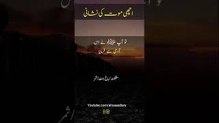 Achi Mot Ki Nashani Kia Hai ? | Hazrat Muhammad Saw  ﷺ | Hadees Pak #shorts #ytshorts #hadees