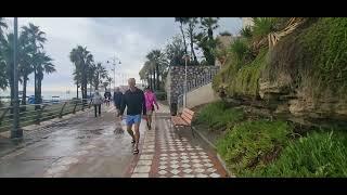 October 29th, 2024 DANA in Benalmadena, after two days of heavy rain, Beach Walk, Malaga, Spain