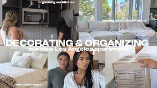 SETTING UP OUR NEW LA APARTMENT | dream couch, unboxing new carpet, & getting organized MOVING PT. 3