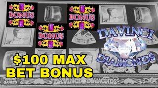 $100 MAX BET BONUS! DaVinci Diamonds!