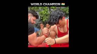 Aryan Kandari  Vs Abhass Rana  #armwrestlingmeme #internetmeme #aryankandari #shortsviral #edit