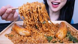 4 CHEESE SAUSAGE WITH SAMYANG NOODLES (ASMR EATING SOUNDS) NO TALKING | SAS-ASMR