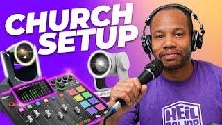 CHURCH Live Streaming CAMERA and MICROPHONE Setup ... (2023 SMALL CHURCH SETUP)