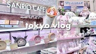 TOKYO JAPAN VLOG🫧|| flying to japan, ikebukuro, Sanrio cafe, Sanrio Giftgate shop, haul+more!