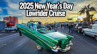 Las Vegas New Year’s Day Lowrider Cruise 2025! Cruising Downtown Vegas (Lowrider Blvd)