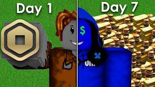 $1 into $1,000,000 Robux in 7 Days (Pls Donate )