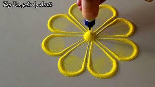 Simple Rangoli Designs | Easy Rangoli | Relaxing Videos | Rangoli Colours | Top Rangolis by Aarti