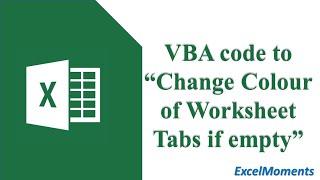 Excel VBA to change colour of empty worksheet Tabs