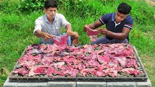 BEEF STEAK | Stone Beef Steak Recipe | Cooking Skills Village Food