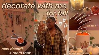 DECORATE WITH ME!! *getting ready for the fall season*| New room decor, nails ft Nail addict & more!