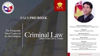 Criminal Law | The Frequently Asked Topics on the 8 Bar Subjects