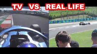 F1 Car Speed | Tv vs Real Life