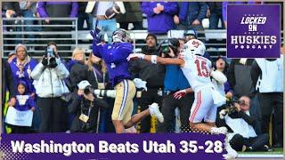 Washington Survives Again, Beating Utah 35-28