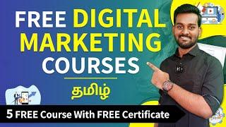 5 FREE Digital Marketing Courses With Certificate in Tamil  | Beginners | 2024