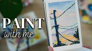 Paint With Me: Powerlines and Clouds