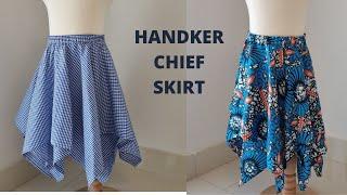 HOW TO CUT AND SEW HANDKERCHIEF SKIRT/ DIY HANDKERCHIEF SKIRT TUTORIAL