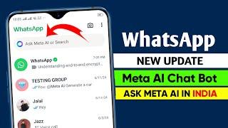 WhatsApp Ask Meta AI || WhatsApp Meta AI chat bot update || WhatsApp meta ai in india update