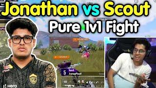 Scout reaction on Jonathan vs Scout pure 1v1 fight  Godlike 29 kills domination 