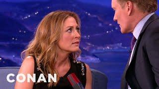 Sasha Alexander Teaches Conan The Art Of The Sultry Look | CONAN on TBS