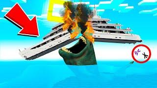 БЛУП СЬЕЛ НАШ КОРАБЛЬ В МАЙНКРАФТ! ЕНОТИК И ФИАЛКА БЛУП МОРСКОЙ ПОЖИРАТЕЛЬ MINECRAFT