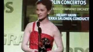 Hilary Hahn Wins Grammy and Gives Speech