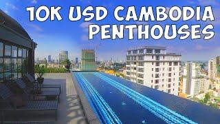4 Cambodia Luxury Penthouses  Phnom Penh Real Estate Tour