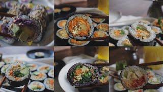 [ENG SUB] Gimbap daily meals | 5 Minutes Yellow Radish Pickle Recipe | 6 Vegan Gimbap