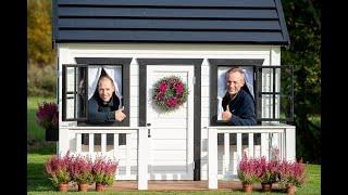 Detailed Kids Outdoor Playhouse Installation by WholeWoodPlayhouses