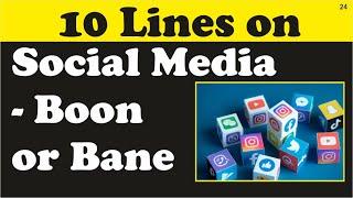 10 Lines on Social Media Boon or Bane in English || Social Media is Boon or Bane || Teaching Banyan